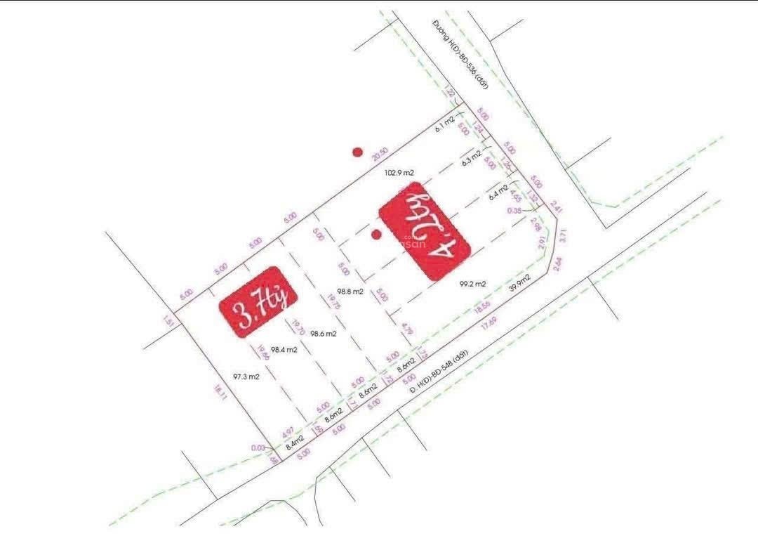 Bán 8 lô F0 Bà Điểm 4, Phạm Văn Sáng, vào 300m, giá 3tỷ7