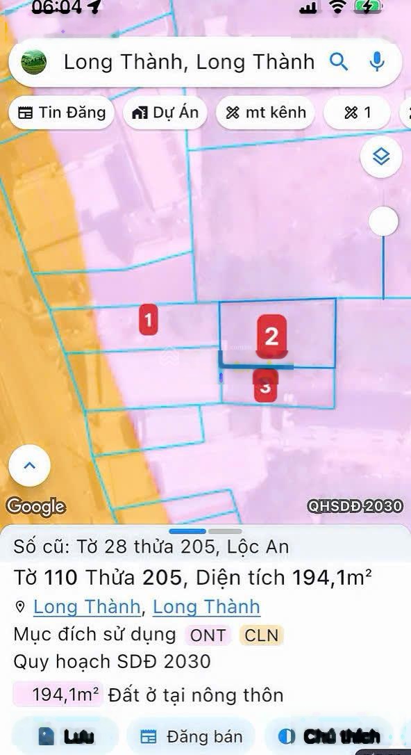 Đất mặt tiền đường Quốc Lộ 51 gần ngã 4 Lộc An, SHR thổ cư sẵn