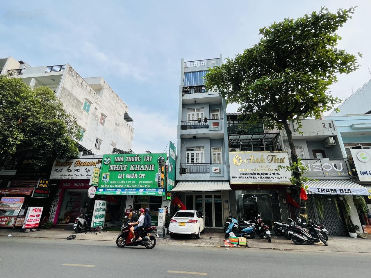 Mặt tiền kinh doanh đường Tân Hương, p.Tân Quý, quận Tân Phú. (DT:4x20m 4 tầng). Giá: 16 tỷ