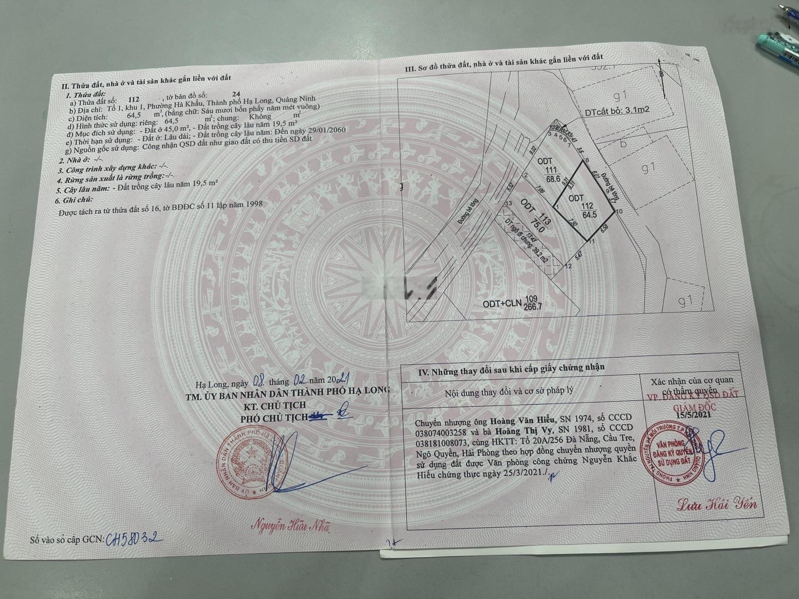 Bán đất tại Việt Hưng, Hạ Long, Quảng Ninh, 20 triệu/m2, 64.5 m2
