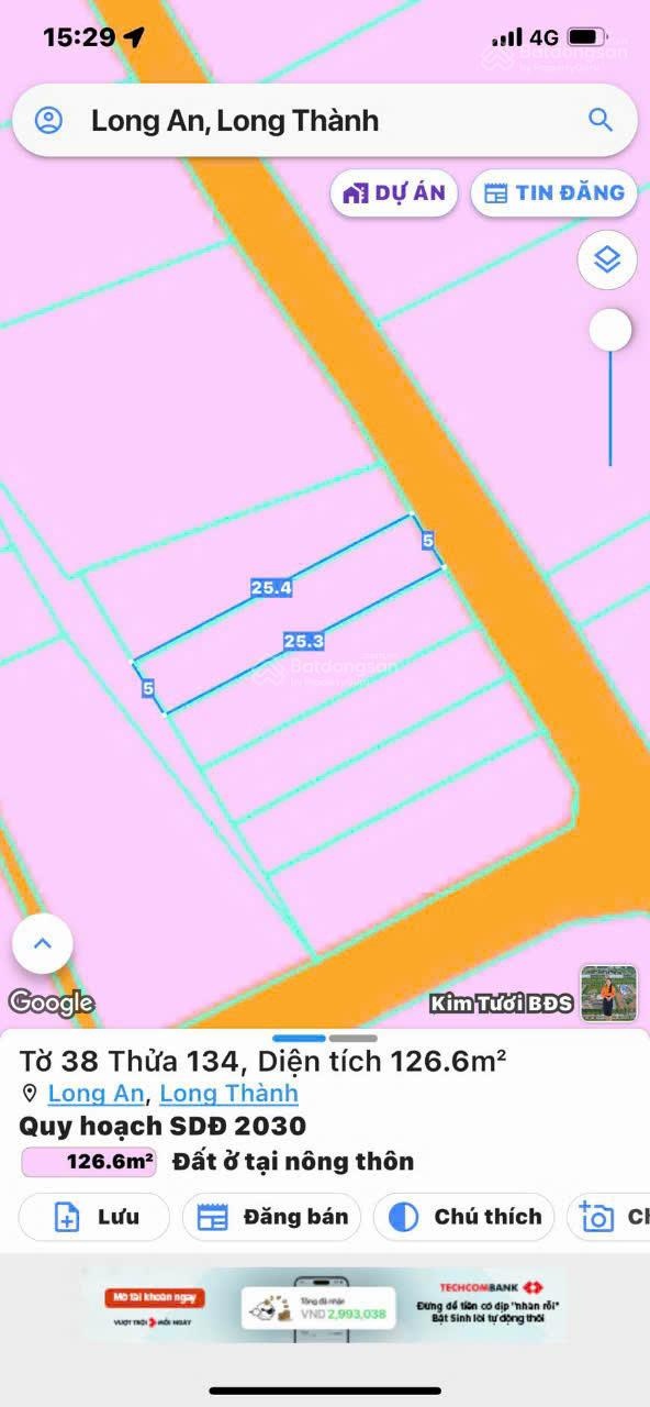 Gấp! 5 x 25 lô mặt trước sân bay 1,5km vị trí đẹp, giá tốt nhất khu vực sân bay long thành