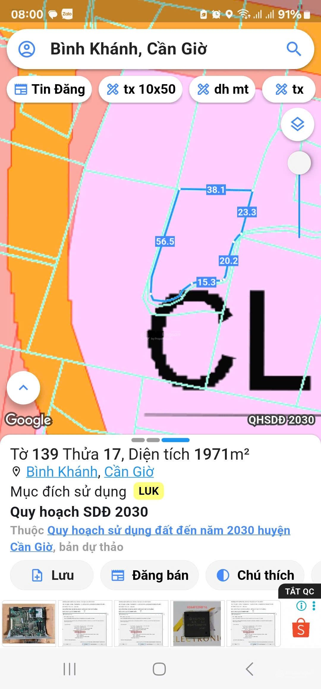 Bán nhanh lô đất 2.392 m² đường Trần Quang Quờn, Bình Khánh quy hoạch đất ở giá chỉ 2 tr/m2