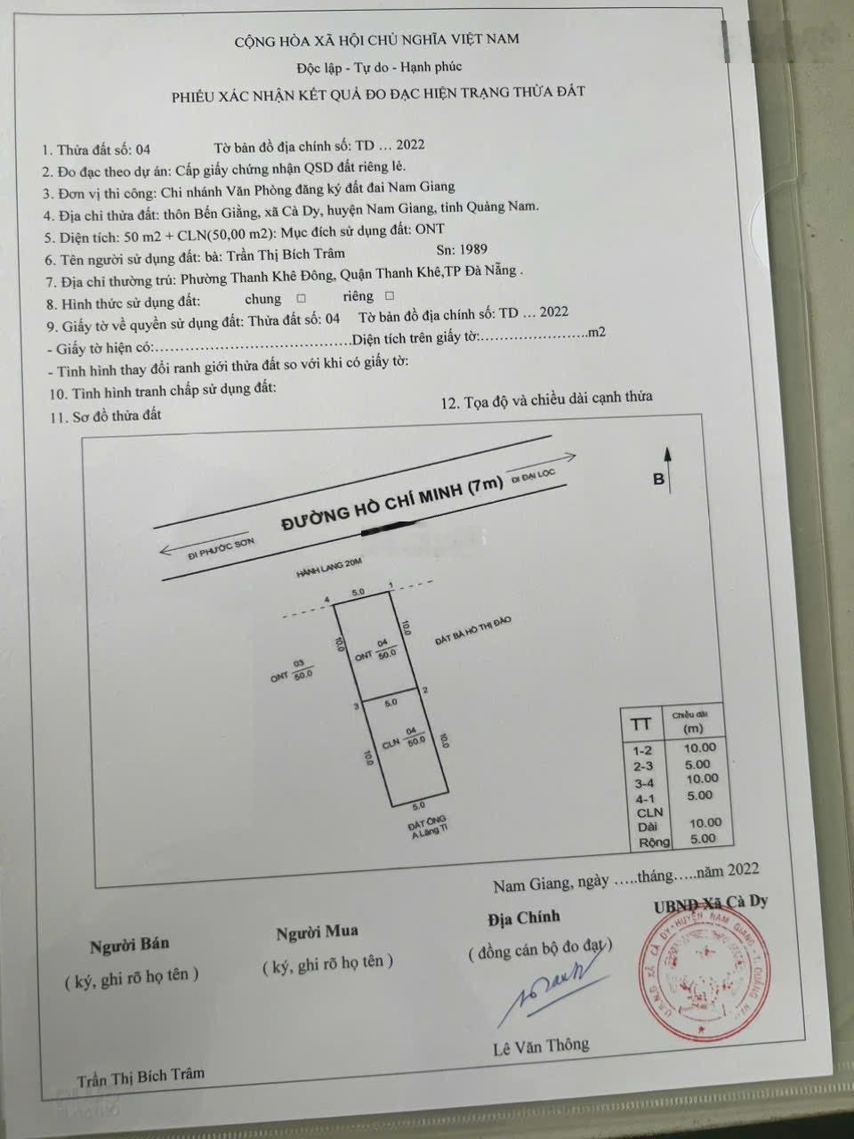 Bán đất tại Quốc lộ 14D, 300 triệu, 100m2, Nam Giang, Quảng Nam. Hot