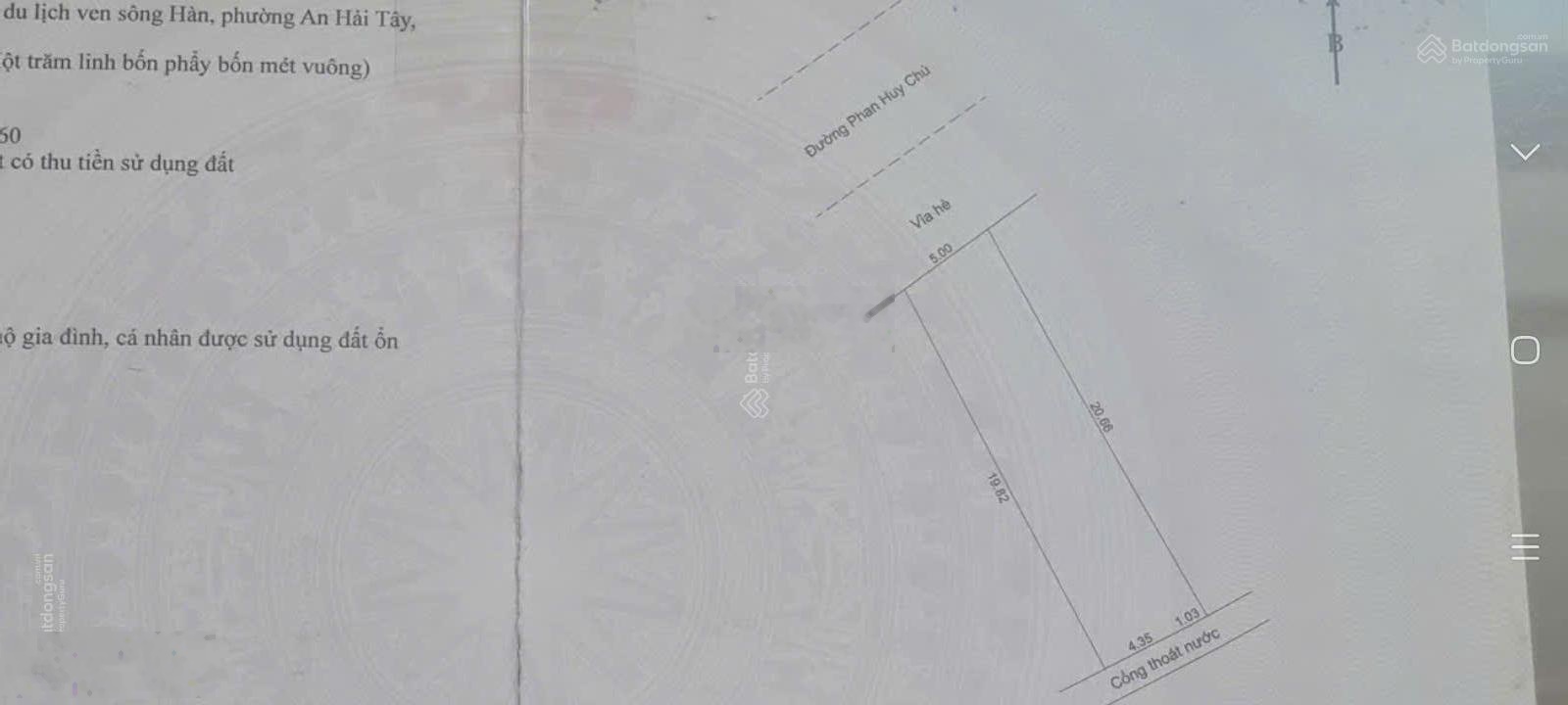 Bán đất tại Phan Huy Chú, trung tâm Sơn Trà cách sông Hàn 200m chỉ 5 phút đi bộ ra biển