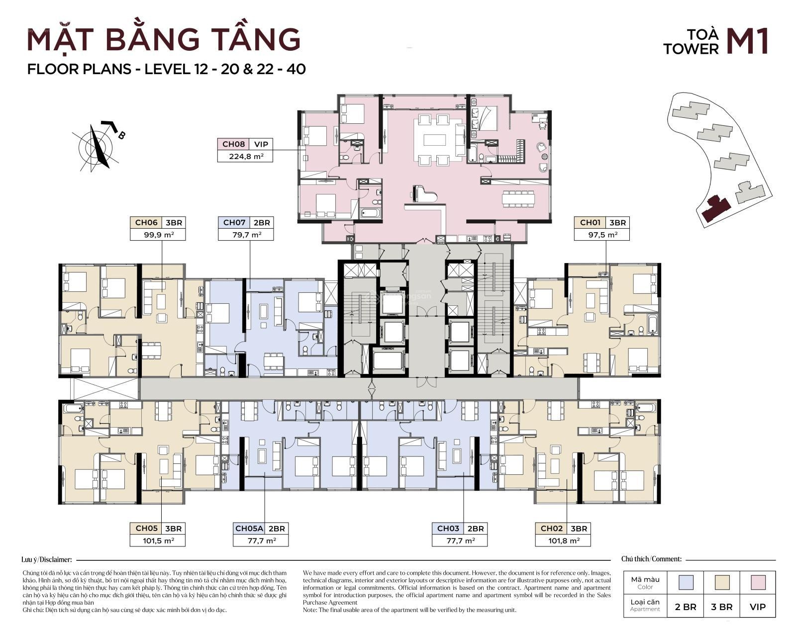 Căn hộ 2PN, 3PN, diện tích 77,7 - 224,8 m2, tại METROPOLI5 Tây Hà Nội kết nối trực tiếp Metro 5