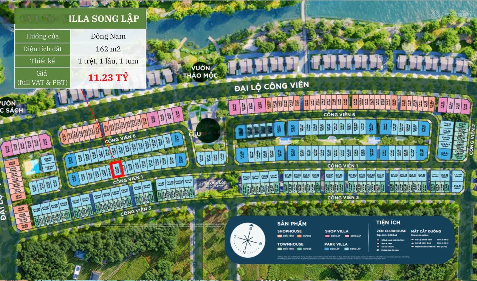 Biệt thự song lập Rừng Mai 162m2 giá gốc CĐT 11,23 tỷ vị trí đẹp nhất dự án, 2 mặt tiền siêu thoáng