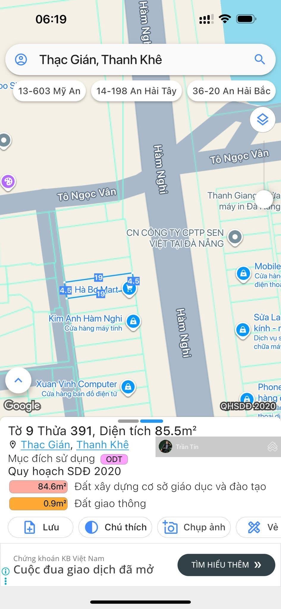 Căn nhà số 80 - 82 Hàm Nghi, Phố điện tử kinh doanh sầm uất.