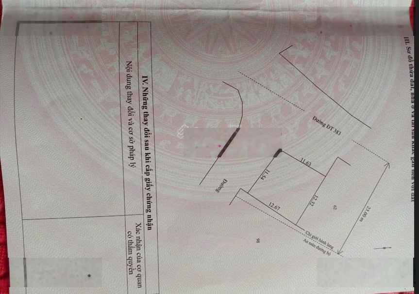 Bán nhanh đất mặt tiền đường 383, 144,7m² giá 7 tỷ Vị trí kinh doanh sầm uất
