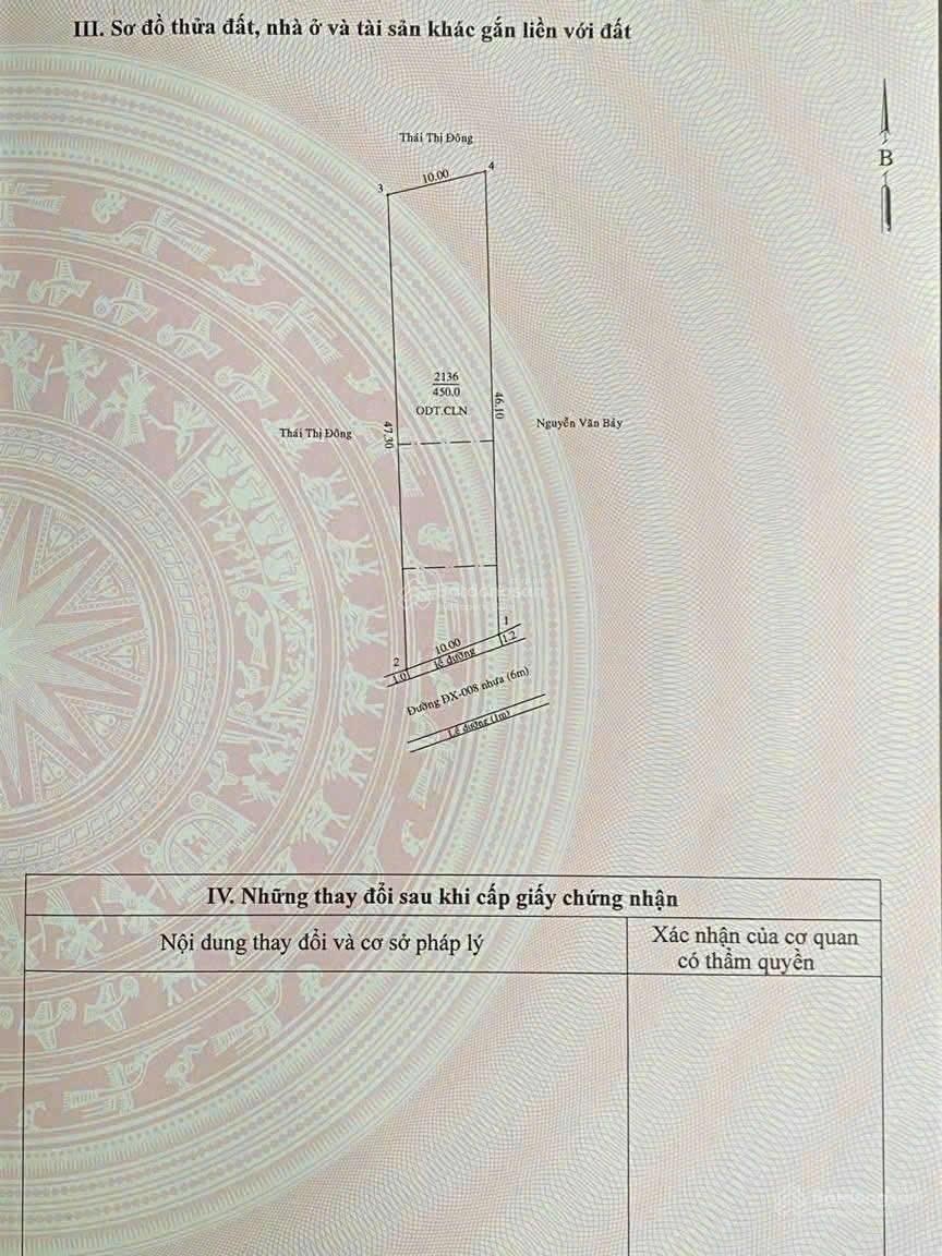 Nhanh chân nào khách ơi bán đất phú mỹ mặt tiền dx 08 sát bên trường lái đang xây dựng dt : 10 x 46