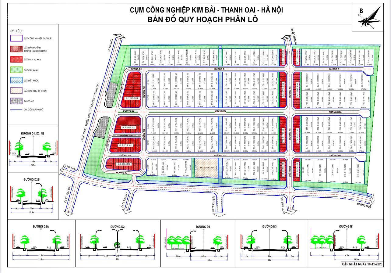 Bán lô 4100m2 tại cụm CN Telin Park Kim Bài, Thanh Oai, Hà Nội