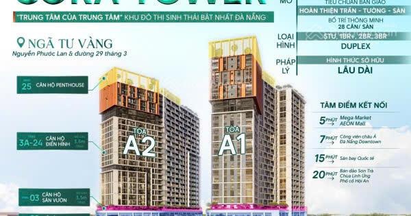 Căn 1BR + view pháo hoa còn lại của dự án Cora Tower