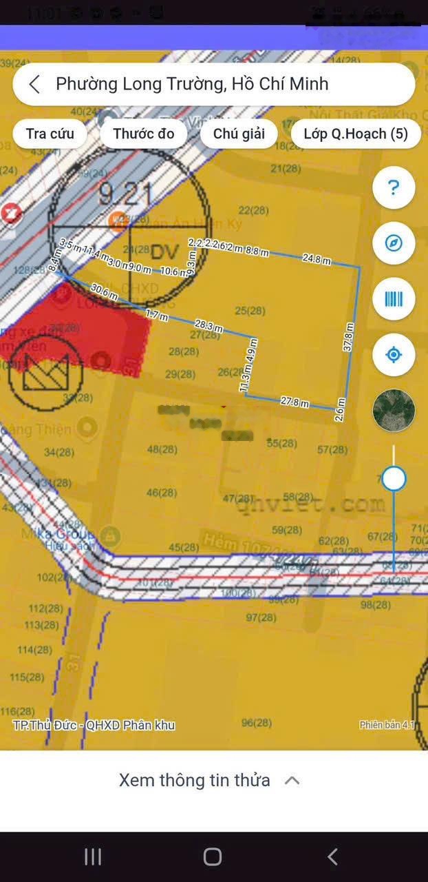 Bán đất 3 mt trc sau và bên cạnh, mặt tiền Nguyễn Duy Trinh P. Long Trường, Q9, tiện kinh doanh