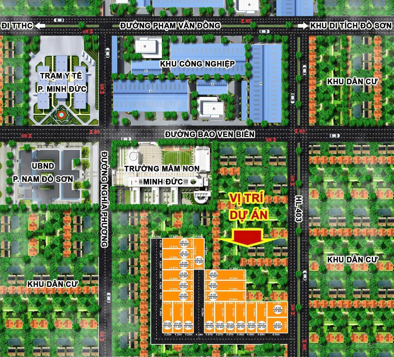 Siêu phẩm F0 20 lô đẹp mặt đường 403 | Minh Đức Đồ Sơn