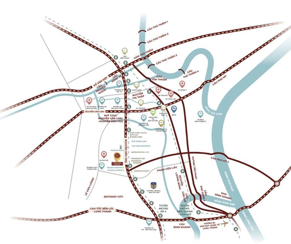 Essensia Broadway Nhà phố liền kề Nguyễn Hữu Thọ, Nhà Bè