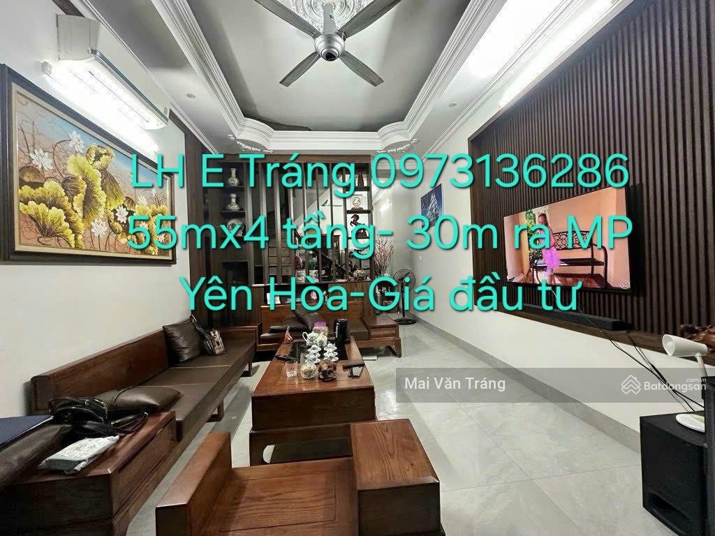 Bán gấp nhà yên hòa cầu giấy- 55mx4t khung cột chắc chắn, mặt ngõ,30m ra mặt phố- giá đầu tư