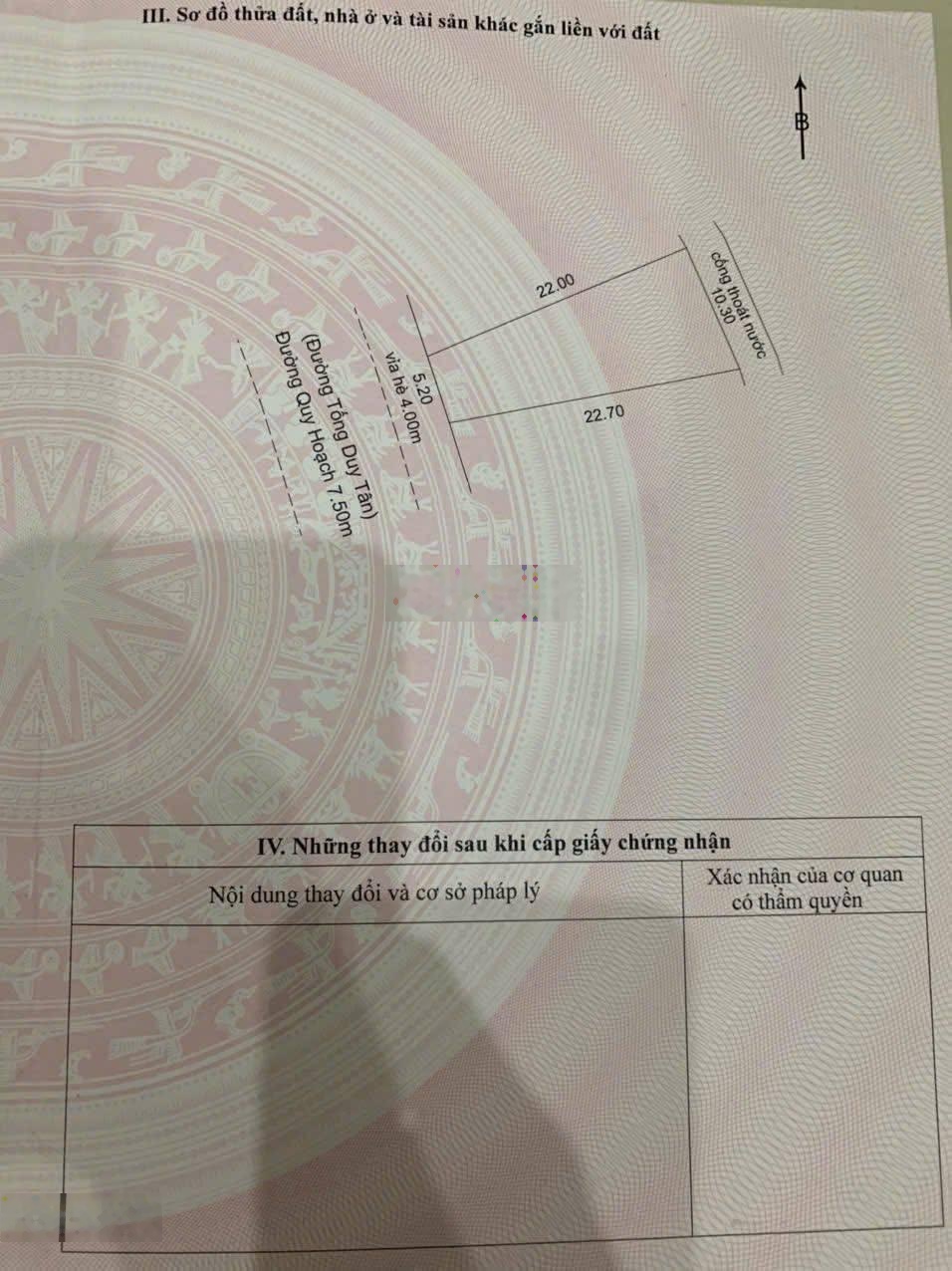 Chính chủ gửi bán lô đất MT đường Tống Duy Tân, Đà Nẵng