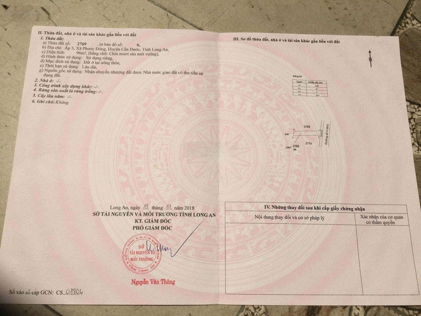 Bán nền đất vị trí đẹp ngay Quốc Lộ 50 Cần Đước Long An