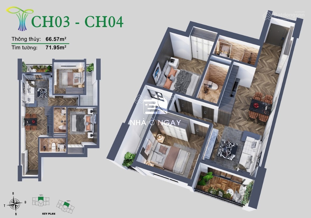 Bán căn hộ 3PN Tecco Elite City. Ở ngay giá từ 2,x tỷ