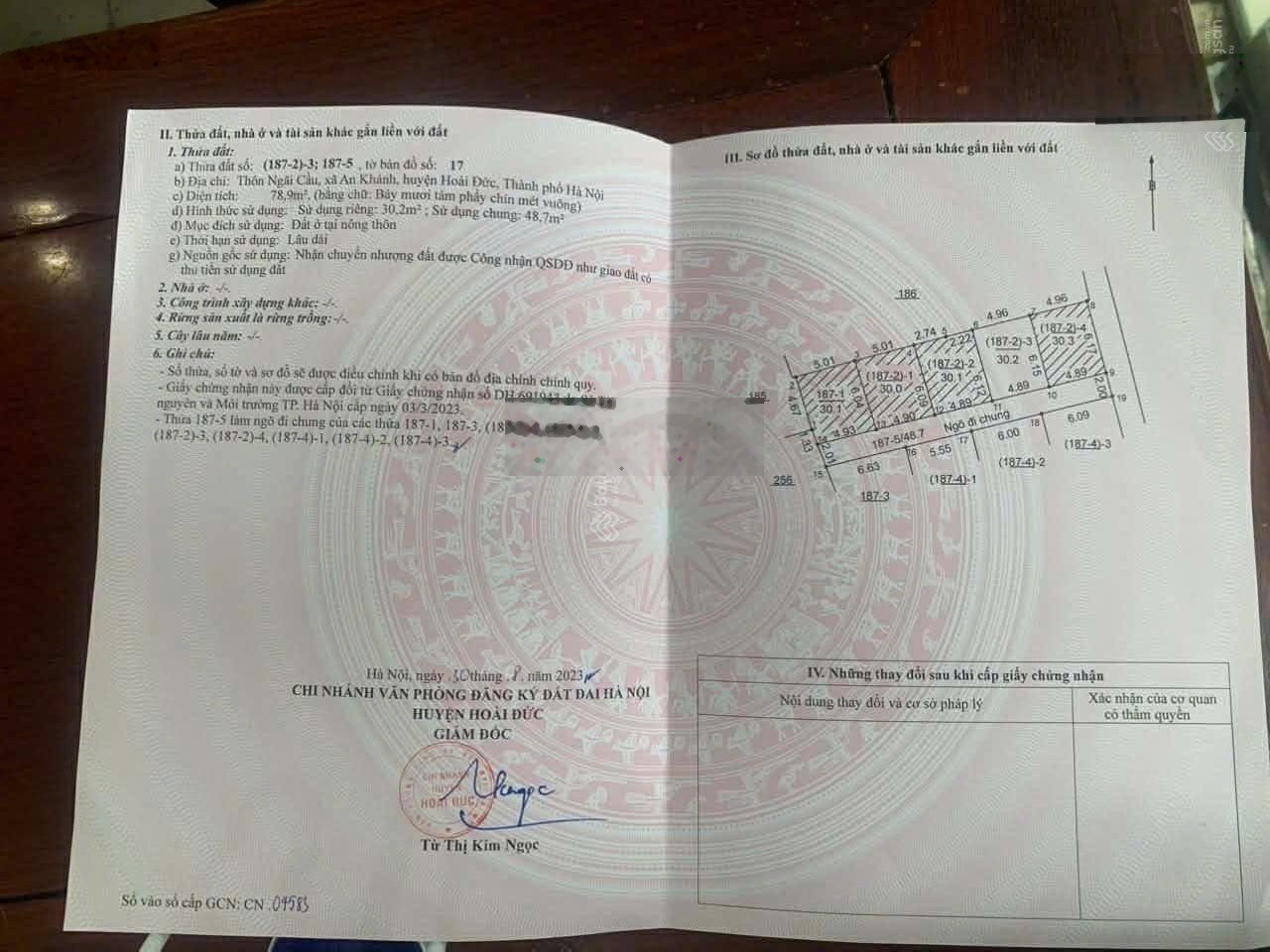 Nhà riêng 30.2m2 tại Ngãi Cầu, An Khánh, Hoài Đức, Hà Nội, giá ưu đãi 550 triệu