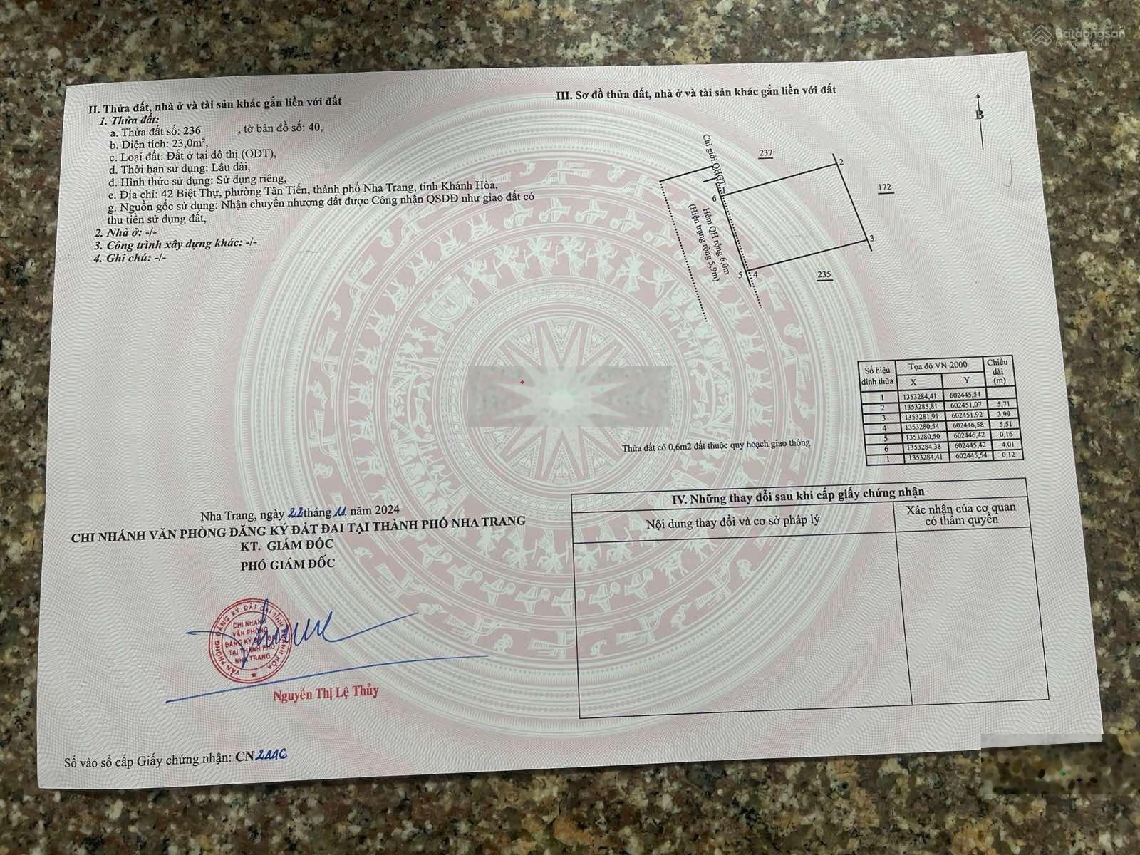 Bán gấp nhà hẻm 42 đường biệt thự khu phố tây nha trang - dt: 23m2 - giá: 4,6 tỷ