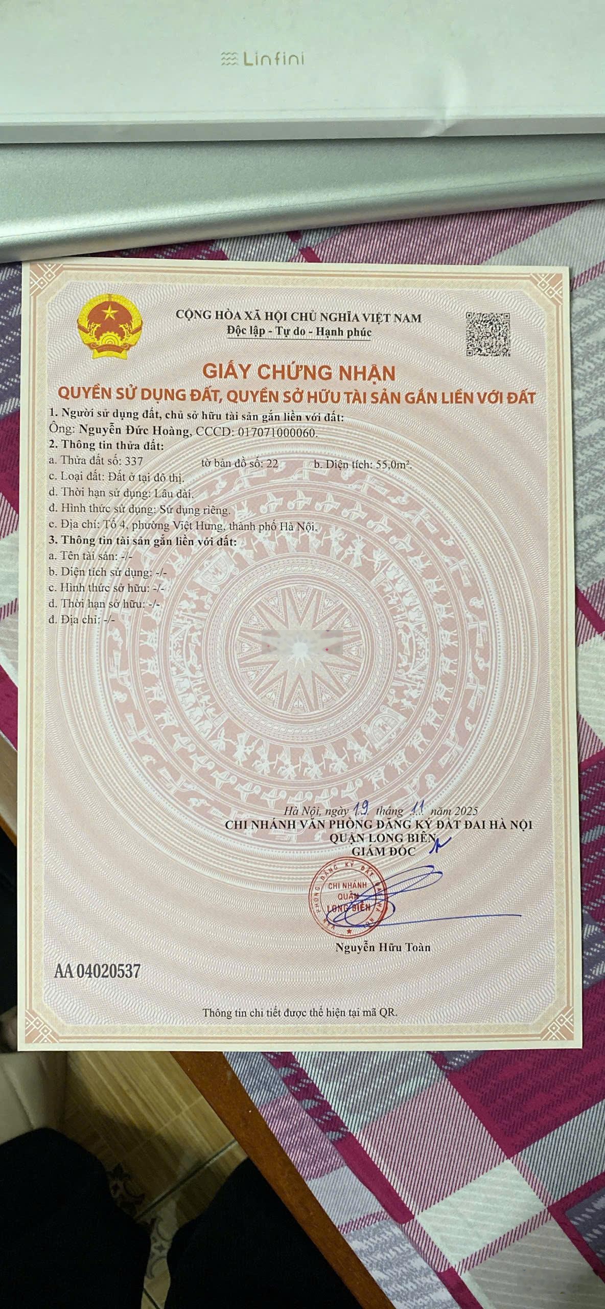 Bán đất tại Kim Quan Thượng, 8,6 tỷ, 55m2, mặt tiền 4m, pháp lý đầy đủ