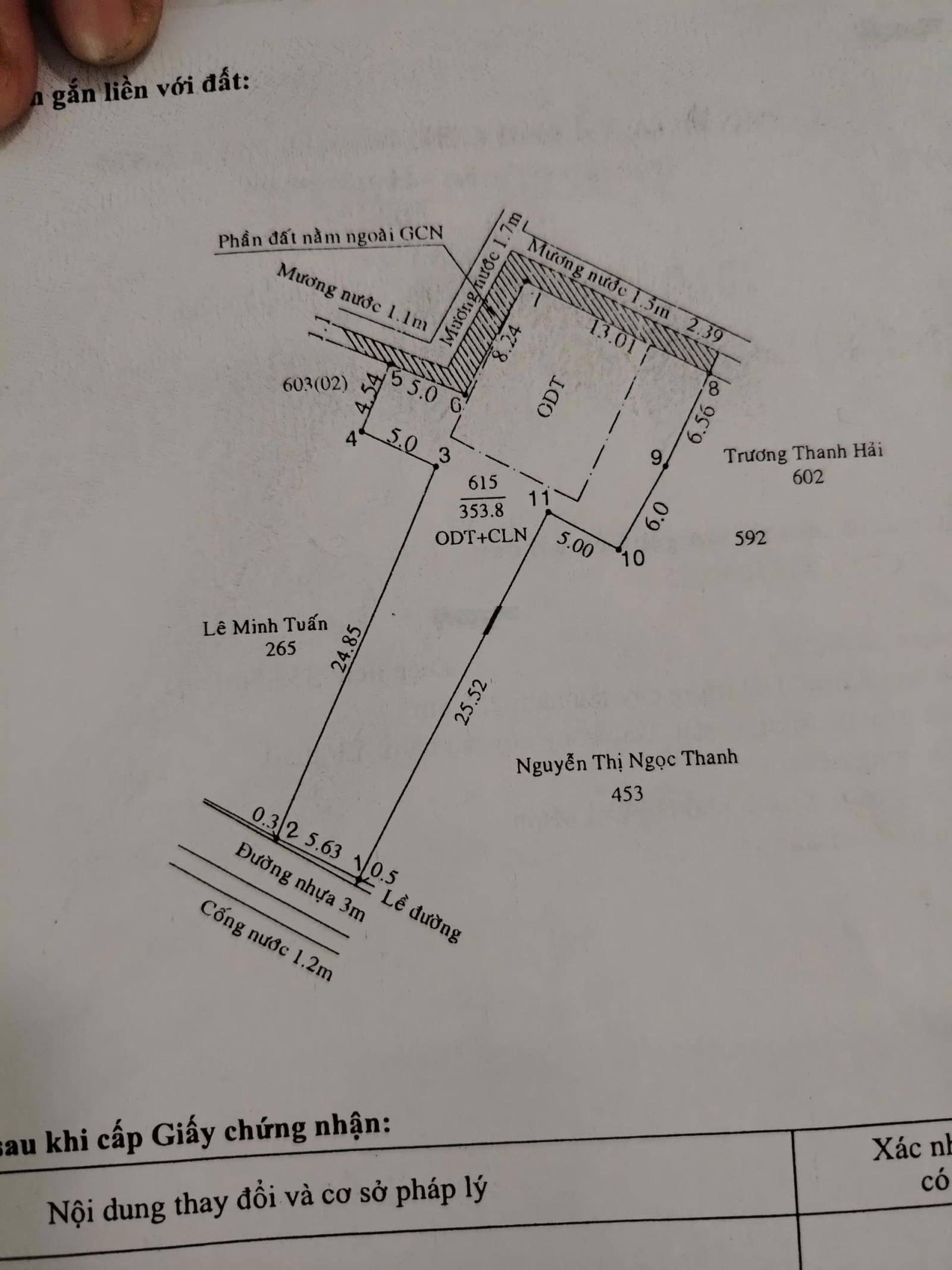 Bán đất gần 400m nở hậu 10m 1/ Bùi Quốc Khánh 2 - Chánh Nghĩa