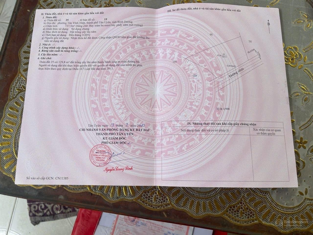 Bán đất đường DX08 phường Tân Vĩnh Hiệp, Tân Uyên, Bình Dương, giá siêu hời 27 tỷ, 2444 m2