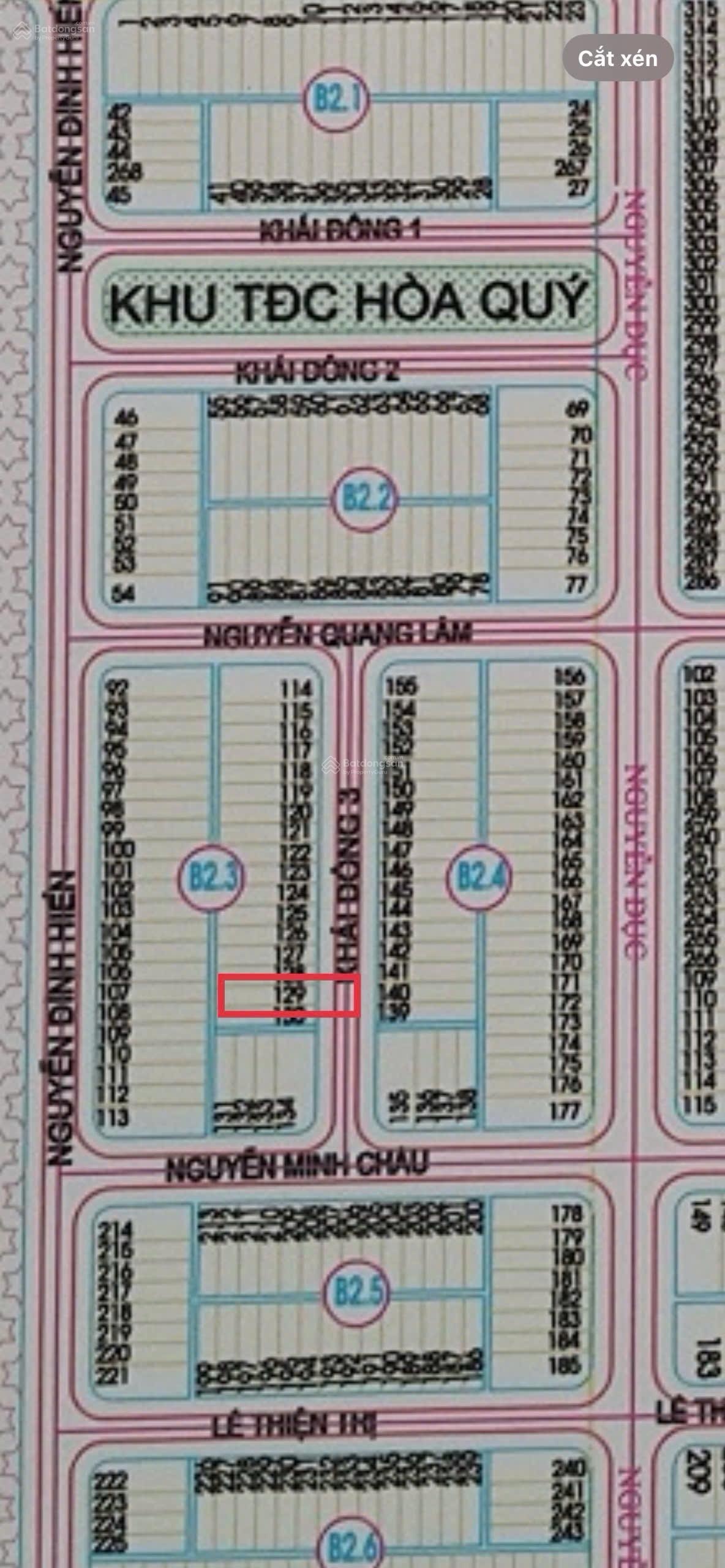 Bán đất khu Làng đại học, đường Khái Đông 3 - Ngũ hành Sơn.