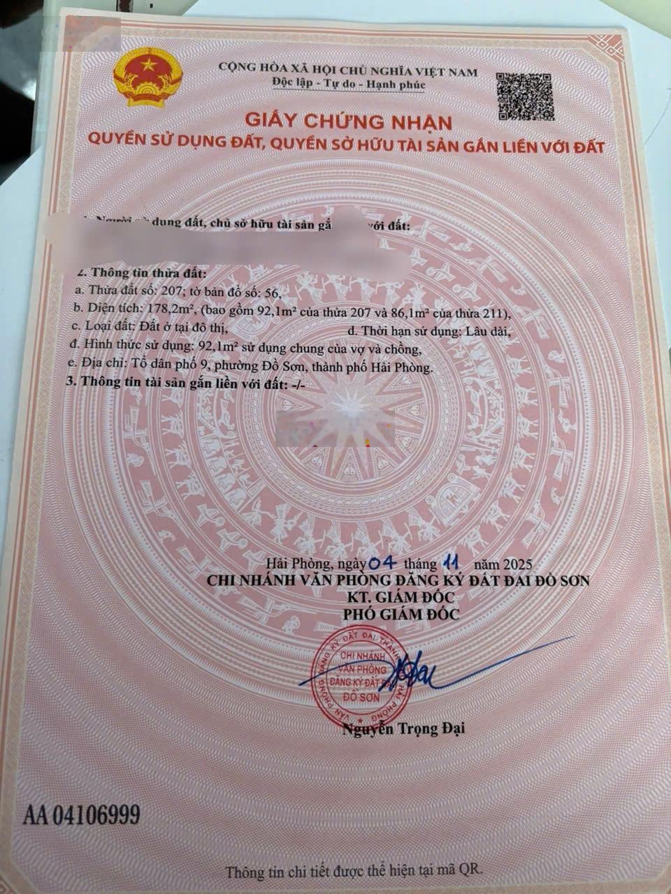 CC bán lô đất tại 92,3m2 tổ 9 Ngọc Xuyên, full tiện ích. Giao thông các ngả thuận tiện