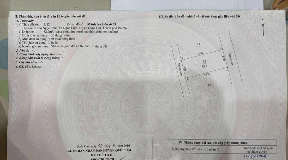 Mở bán 82.9m2 tại Ngọc Phúc Xã Ngọc Liệp, Quốc Oai, Hà Nội