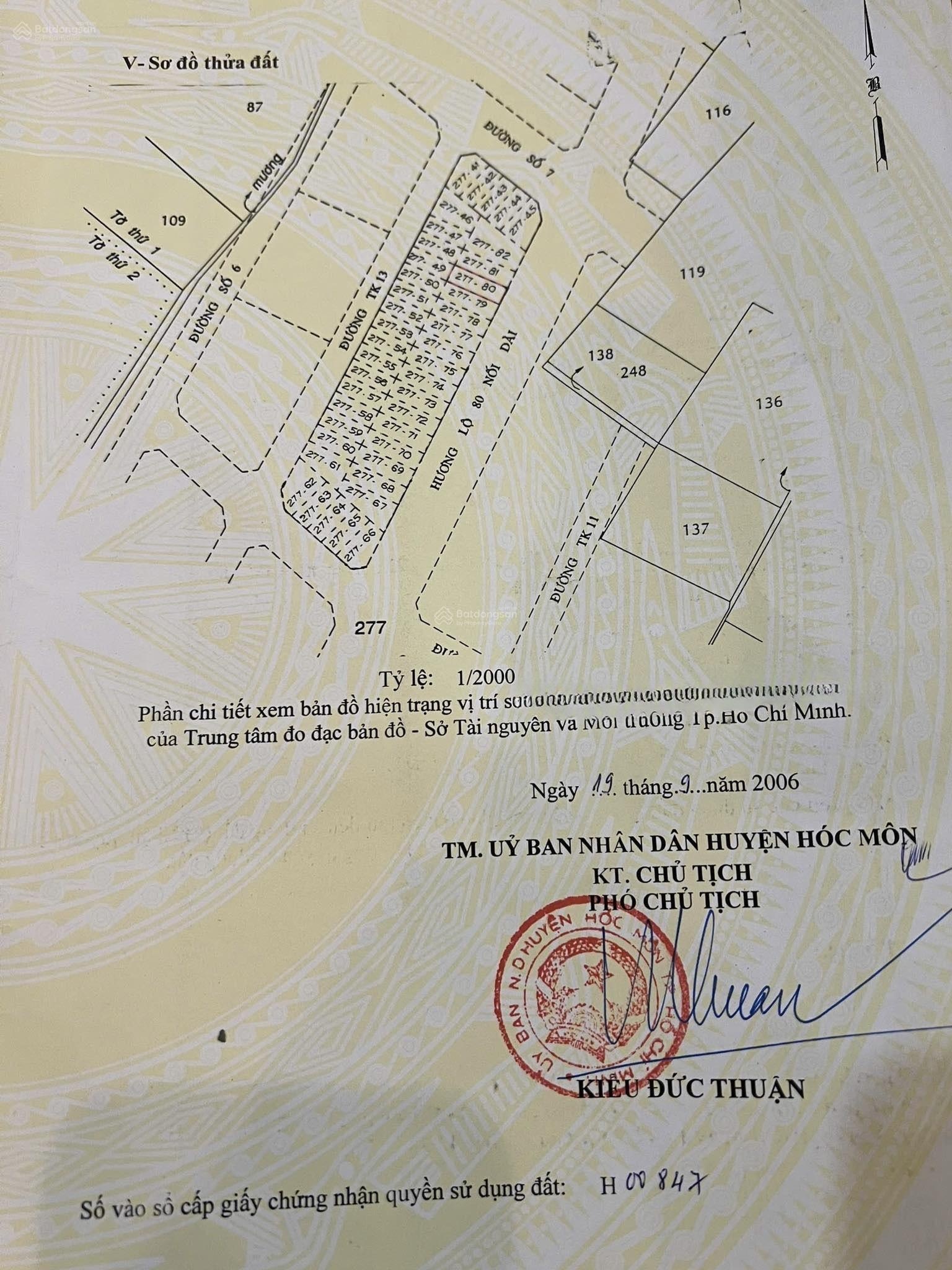 Bán đất nền KDC Hoàng Hải, Hóc Môn - sổ riêng - mặt tiền quy hoạch 40m