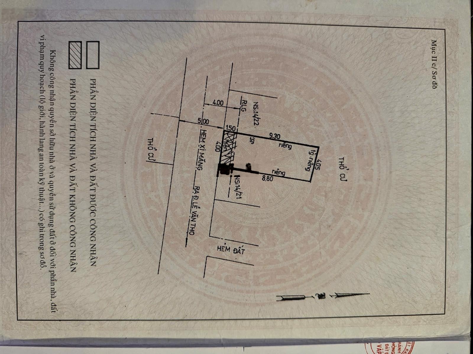 Bán nhà khu phân lô gần KBT Làng Hoa đường Lê Văn Thọ, Gò Vấp. 4*11m, HXH 6m, 2tầng, giá 5tỷ 850