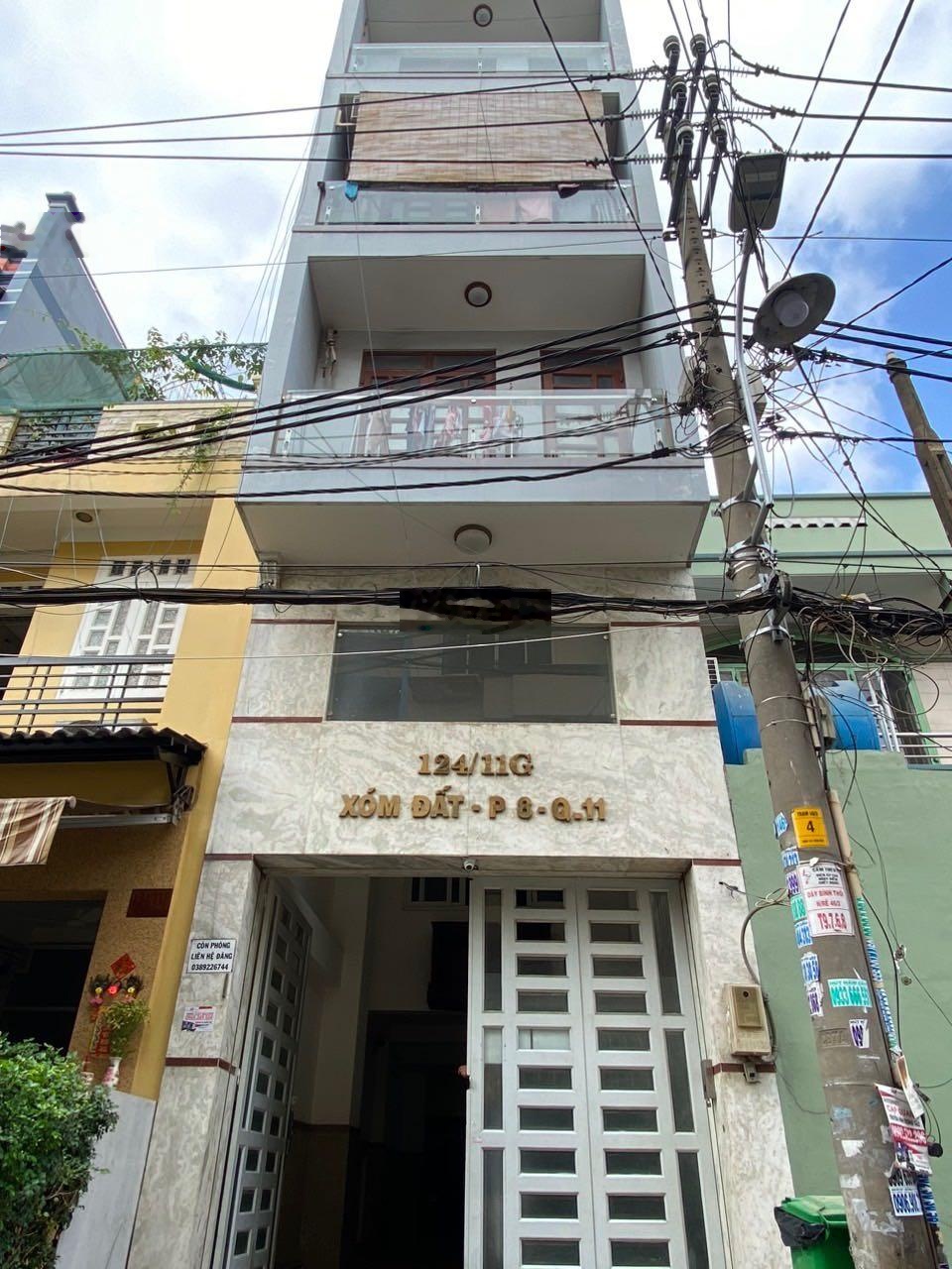 Siêu hot siêu hot cần bán tòa CHDV 6 tầng có thang máy thu nhập 70tr/tháng số 124/11g Xóm Đất Q11