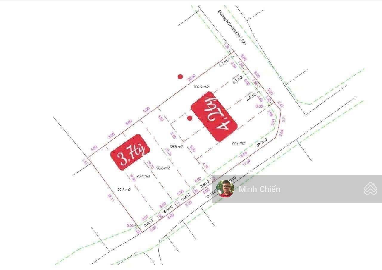 Bán đất tại đường Bà Điểm 4, Hóc Môn, TP.HCM, 3,699 tỷ, 105m2 siêu hot uy tín