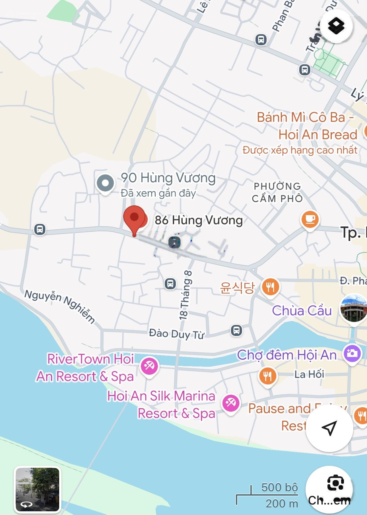 Bán 2 lô liền kề 573m2 đường Hùng Vương, TP Hội An. DT 522m2, ngang 19m (2 lô liền kề)