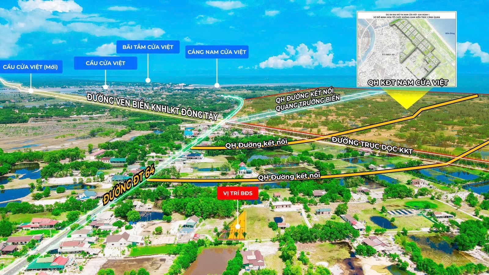 Đất chính chủ trung tâm xã Nam Cửa Việt 165m2 - Gần biển, giá tốt chỉ 550 triệu