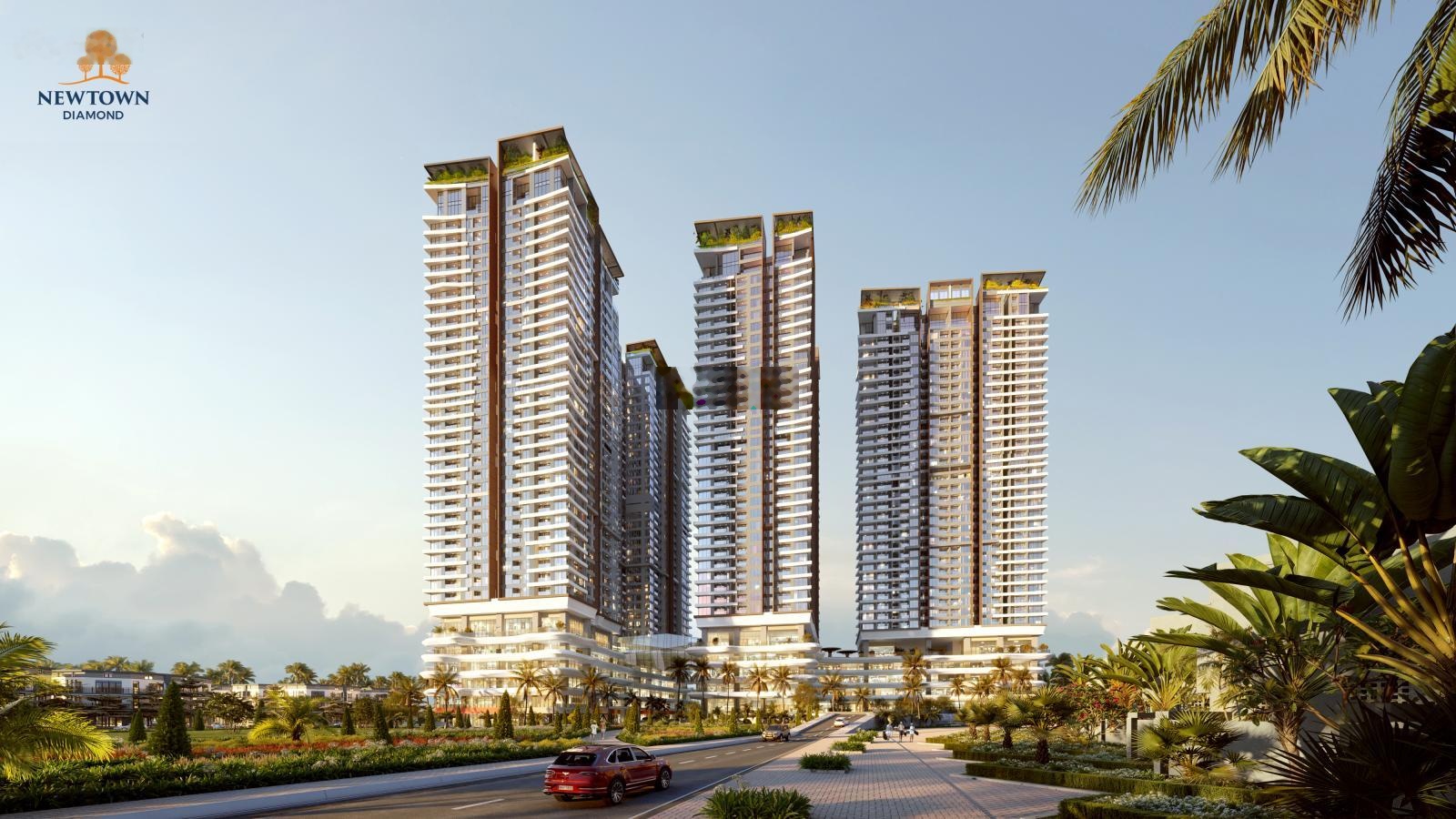 Căn hộ 2PN view biển Newtown Diamond dòng tiền 300tr/năm. Diện tích khủng 91m2 giá chỉ 4,88 tỷ