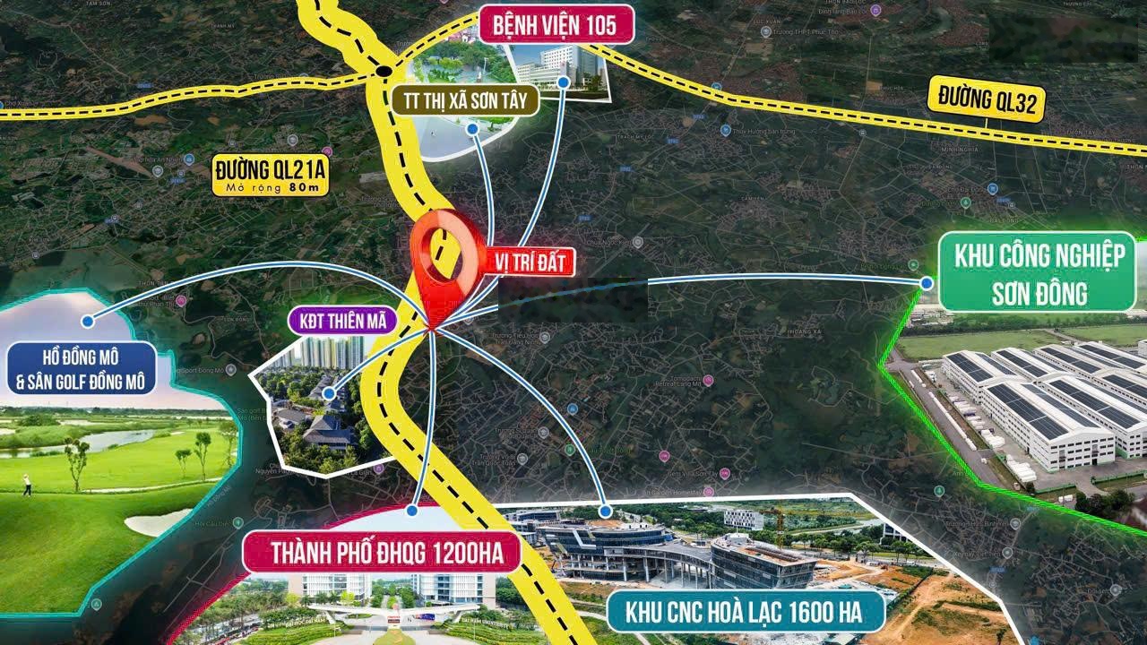 Giá chỉ 2.8 tỷ, đất đô thị Hòa Lạc, gần ĐHQG và FPT, diện tích 100m², mặt tiền 7m