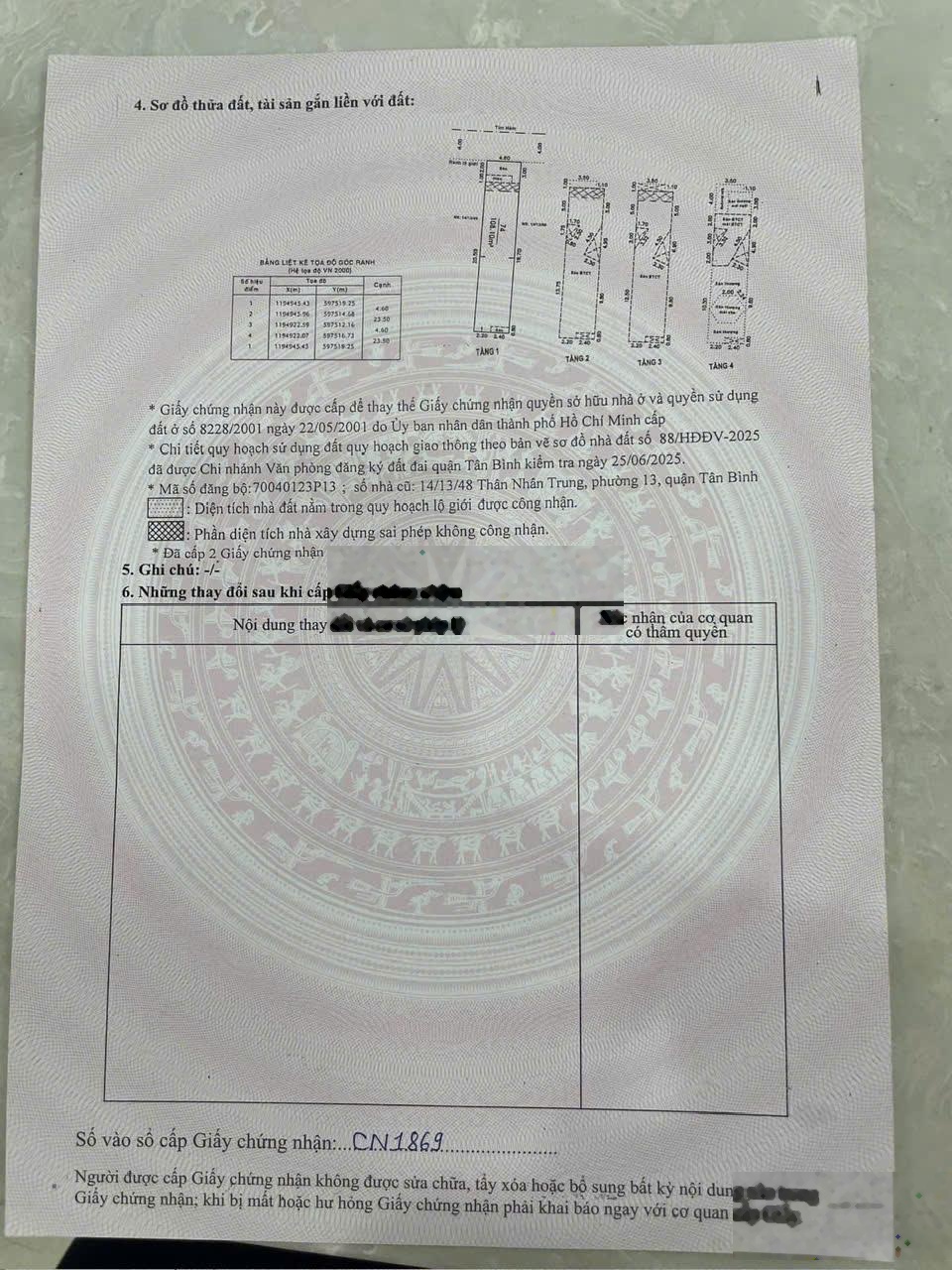 Bán nhà số 14/13/48 Thân Nhân Trung, Phường Tân Bình, TP HCM