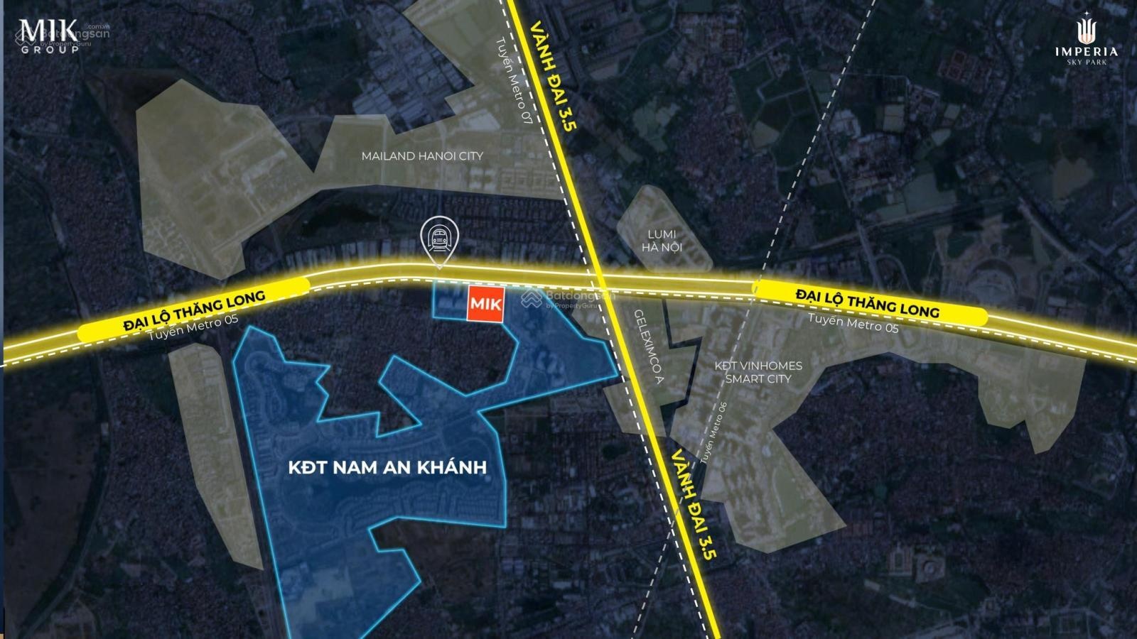 MIK Nam An Khánh - Imperia Sky Park - tâm điểm hạ tầng khu tây, dư địa tăng giá vượt trội