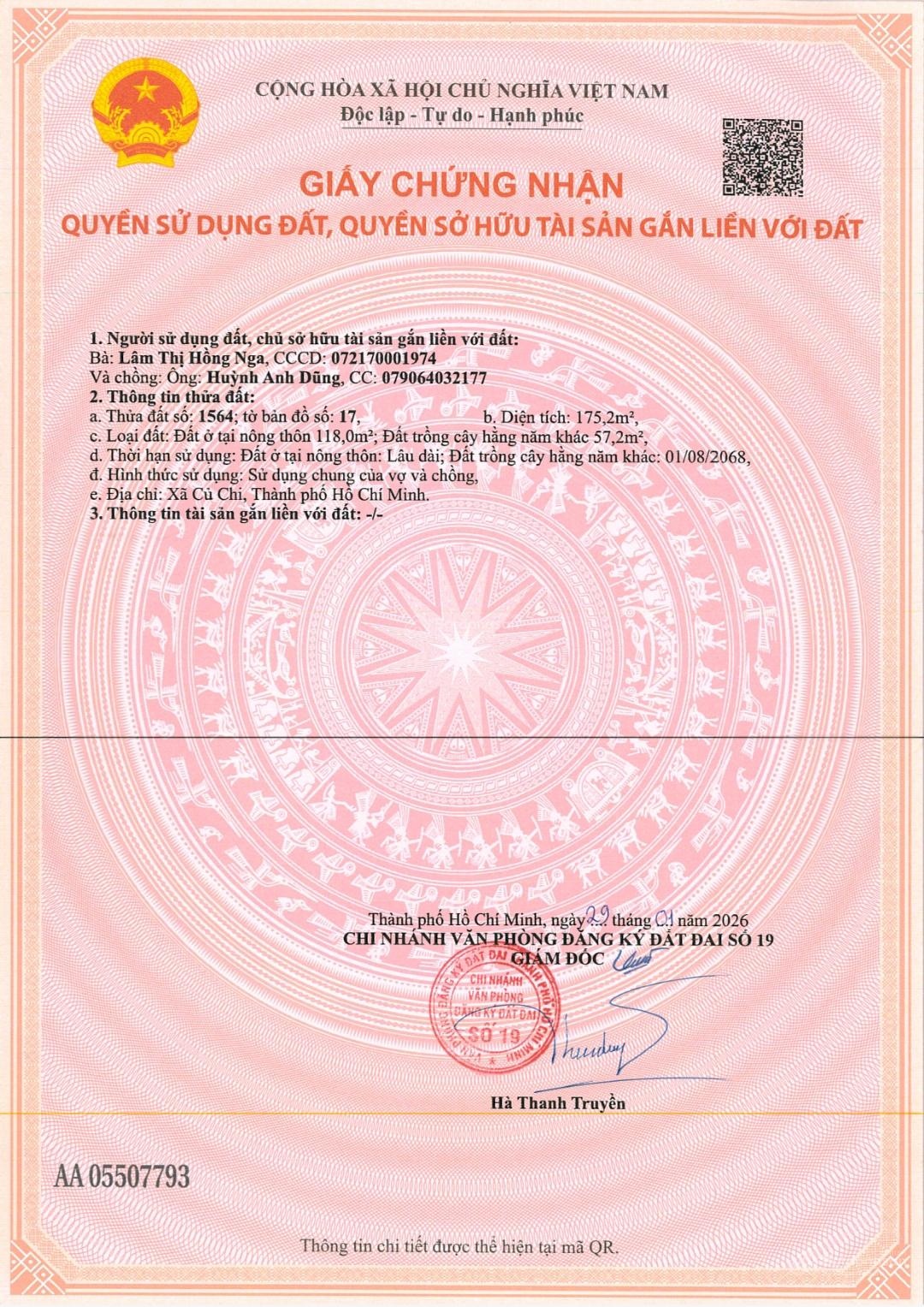 Bán đất nền 175m2, 2,5 tỷ tại Tỉnh Lộ 2, Tân Phú Trung, Củ Chi, HCM