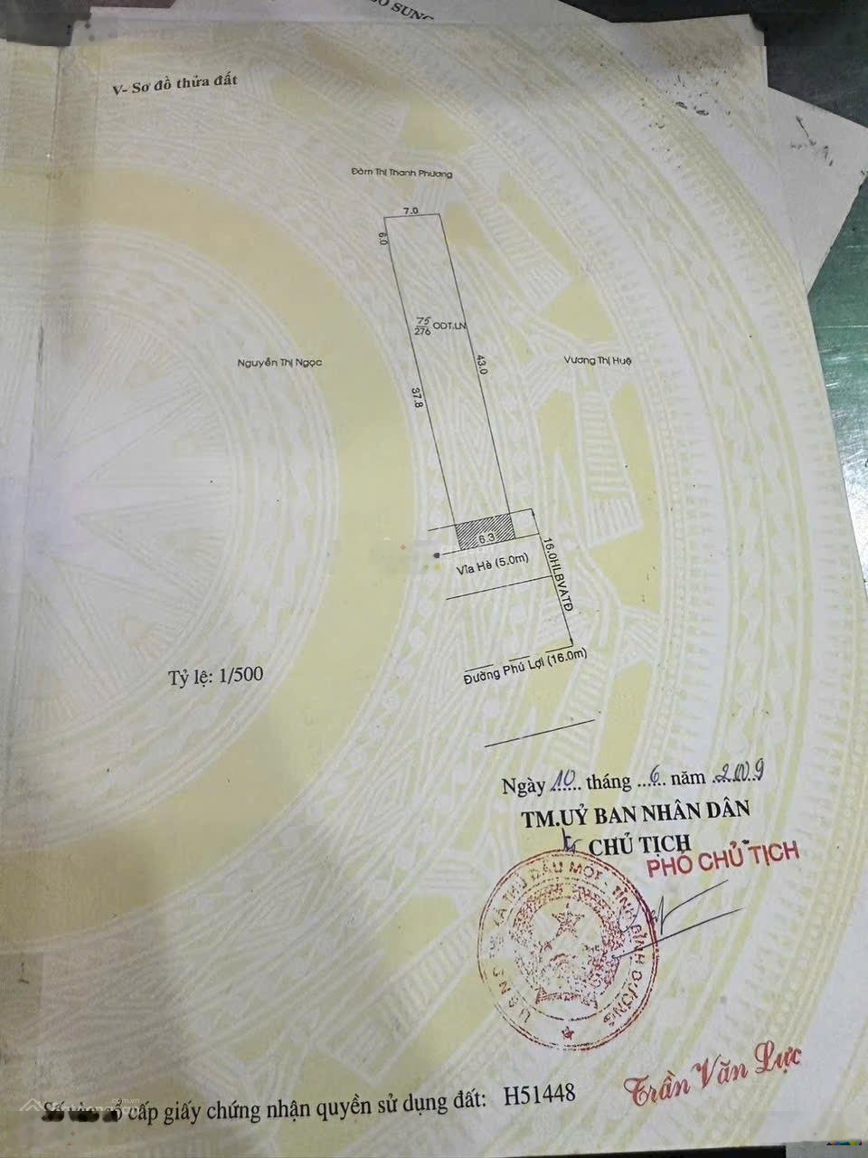 Bán nhanh 1064m2 MT Phú Lợi - HCM giá 25 tỷ rẻ nhất thị trường. Đất sạch đẹp sẵn công chứng