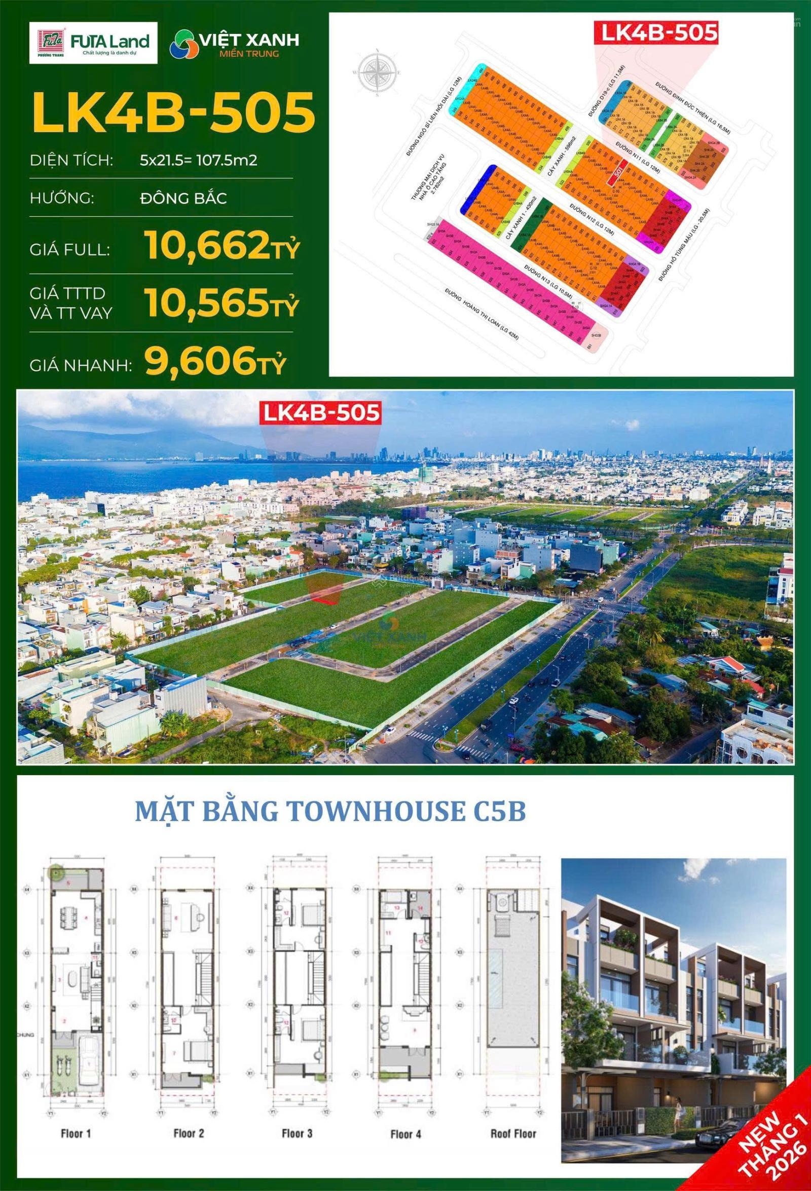 Sản phẩm độc quyền Shophouse dự án Futa Kim Phát, Hoà Minh - Giá ưu đãi - ưu tiên EB 1%
