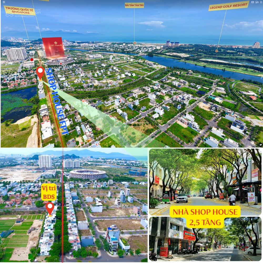 Shop house thô 2,5 tầng - fpt city đà nẵng -trục kinh doanh