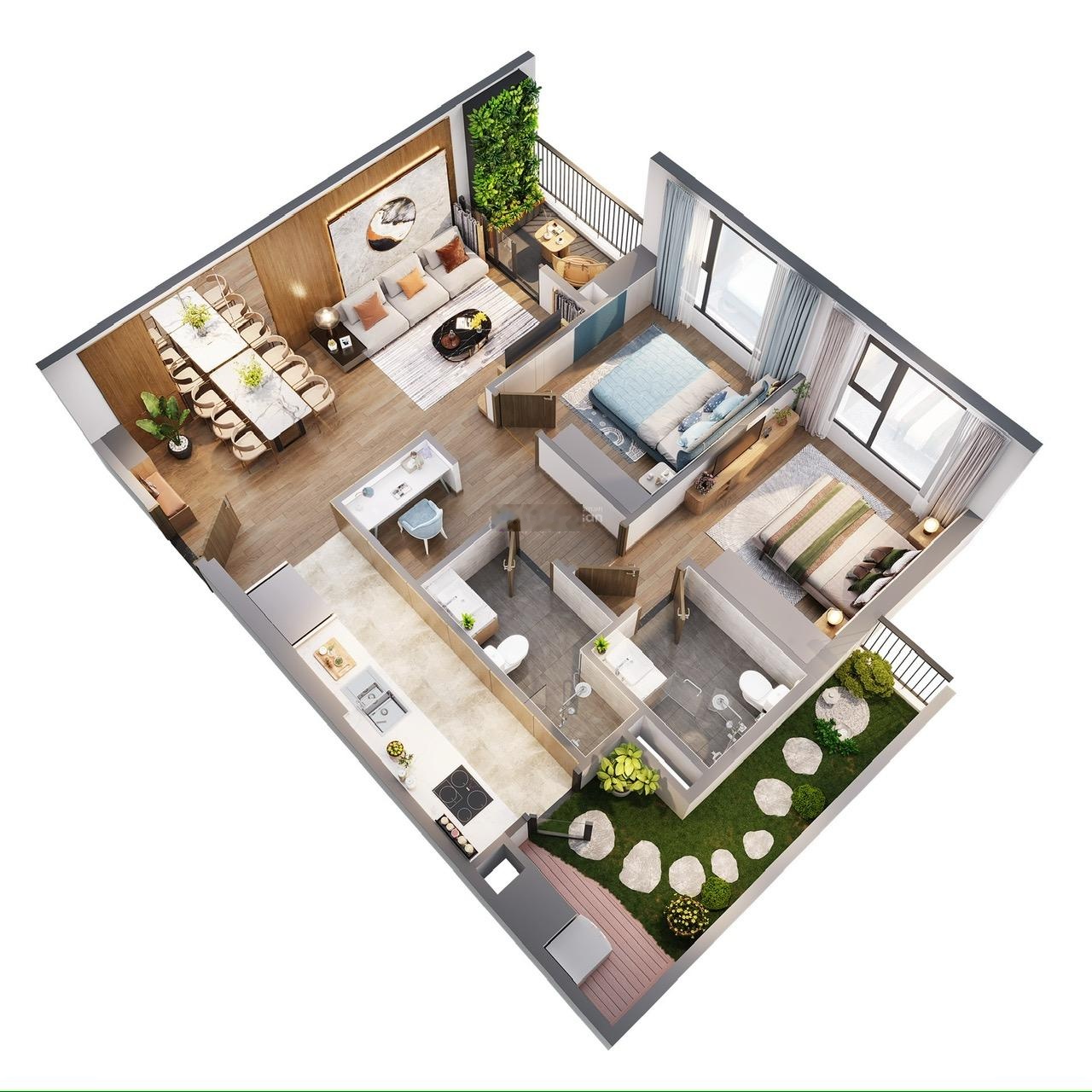 Bán căn hộ chung cư cao cấp tại The Wisteria, giá thỏa thuận, 73m2, 2PN, 2WC, Hoài Đức, Hà Nội