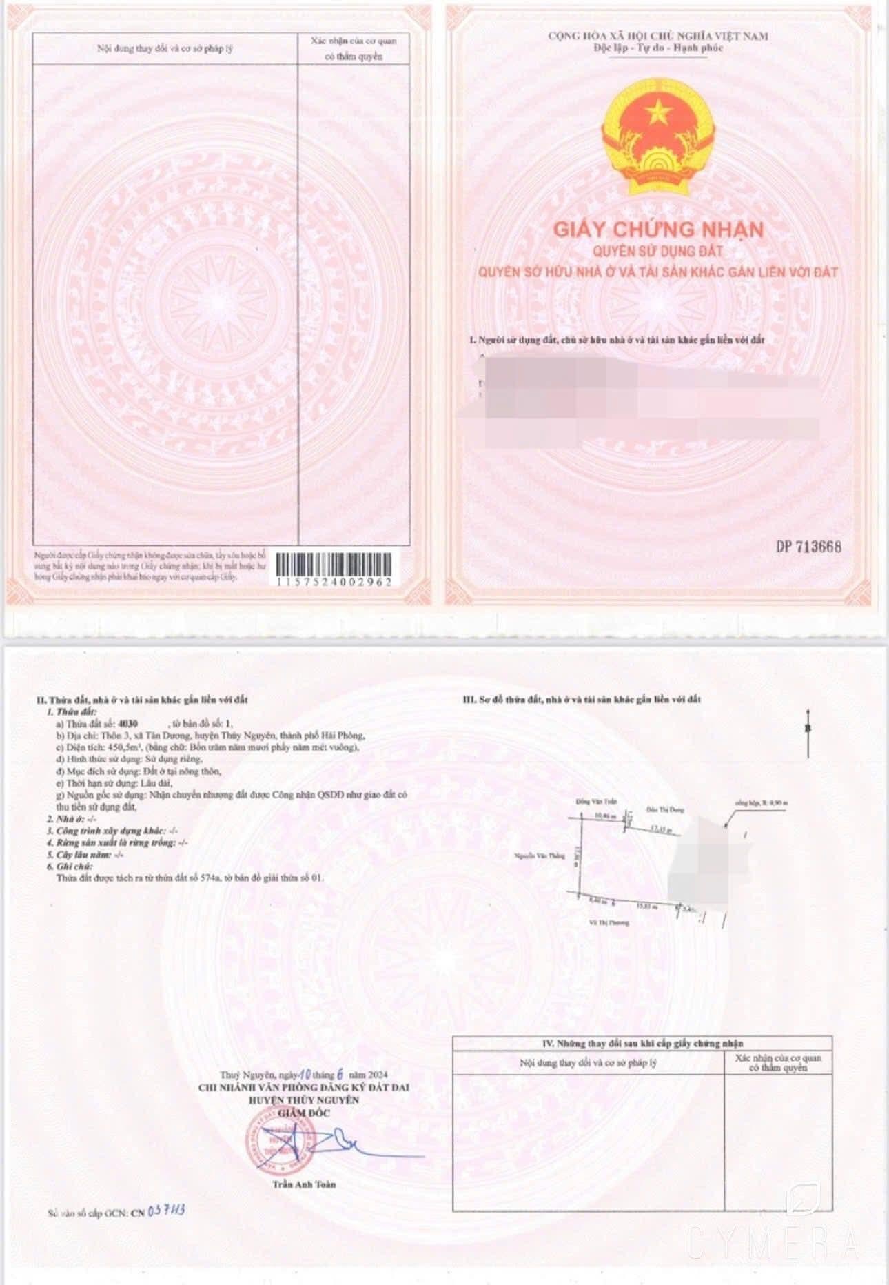 Bán đất mặt hồ Bán Nguyệt Tân Dương Thủy Nguyên cách trung tâm hành chính chỉ 1km