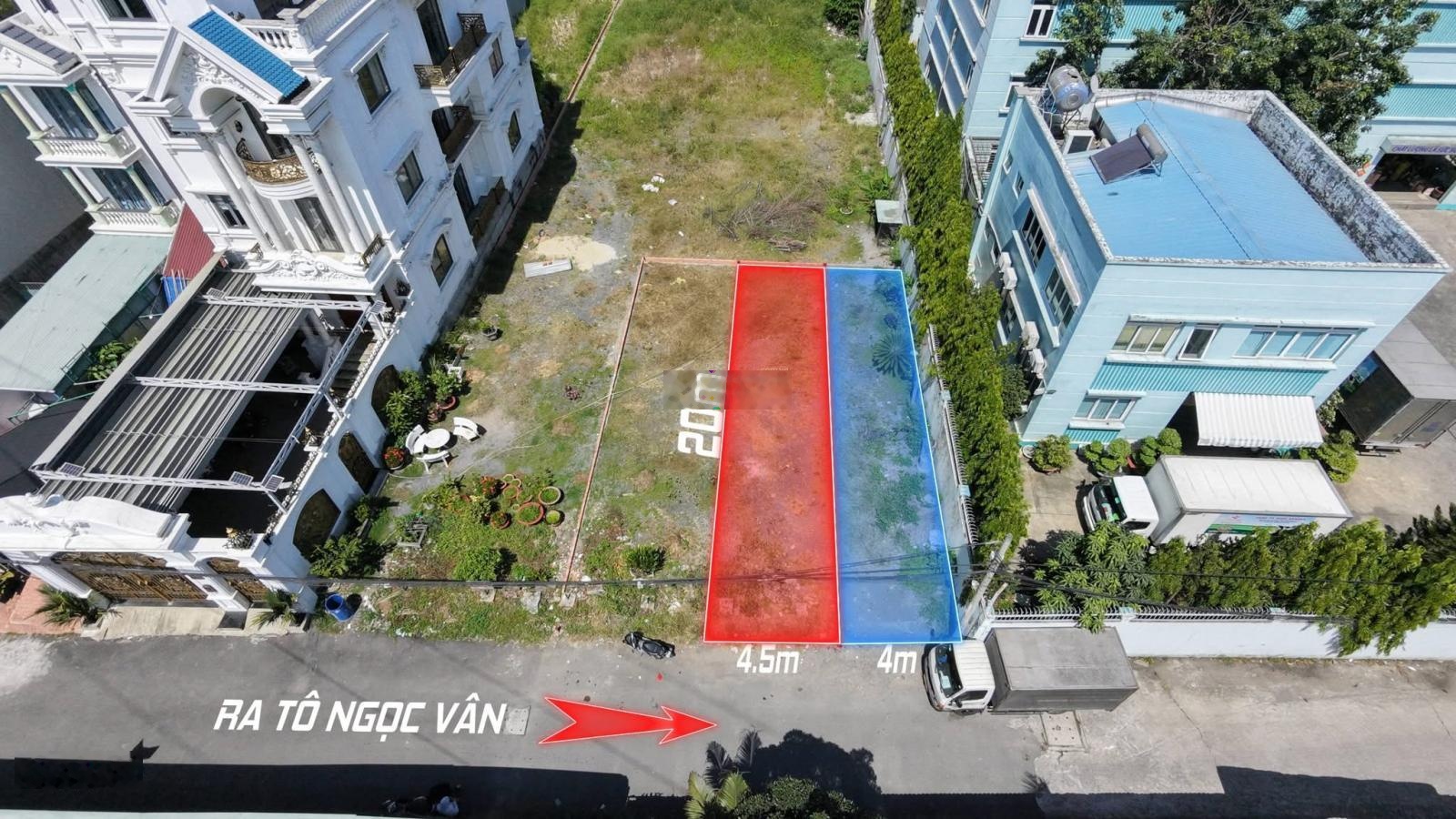 Đất hẻm 1 trục Tô Ngọc Vân sát Thống Nhất Gò Vấp.DT. 4.5m x 21m - 101m2 - Khu VIP cao cấp. Giá tốt