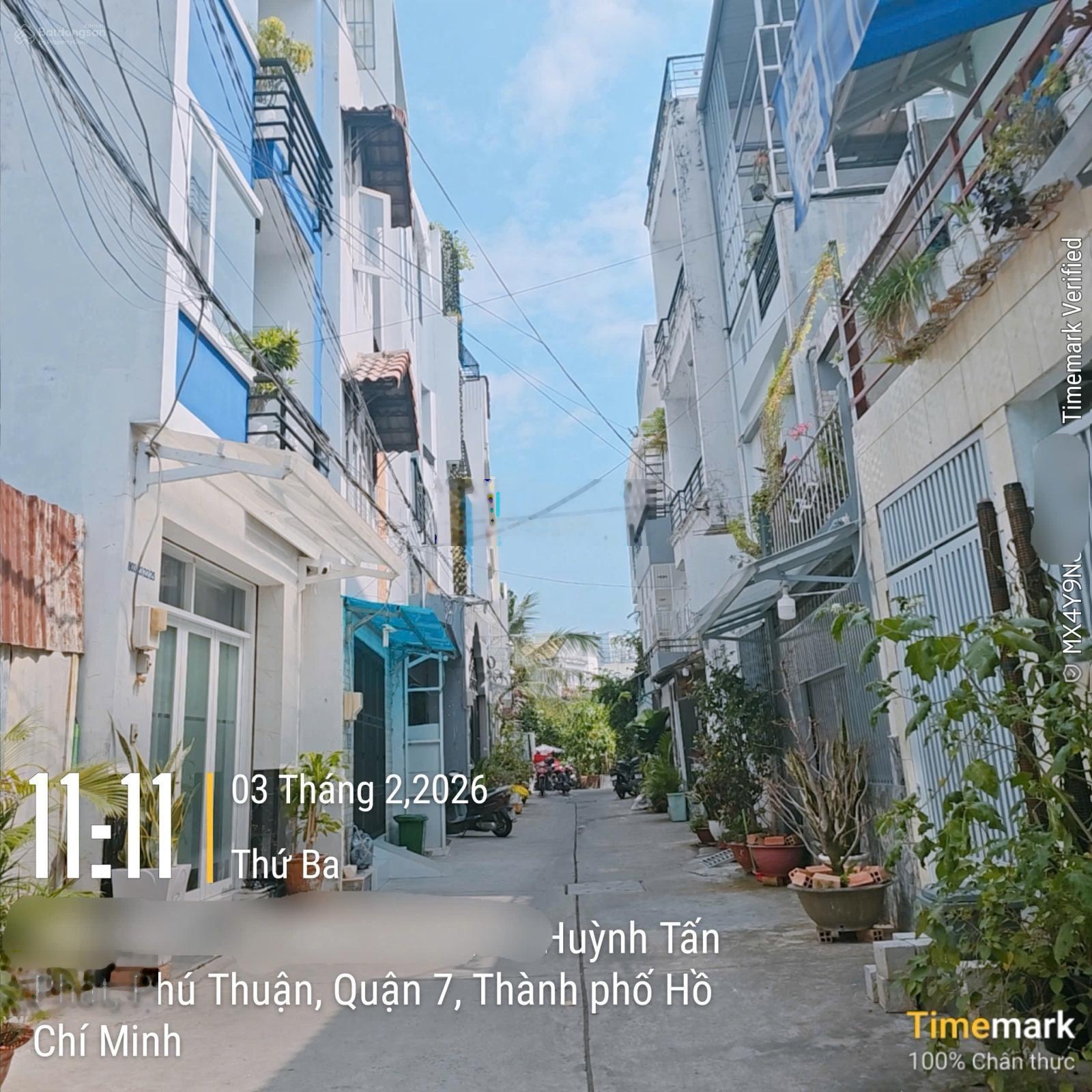 Hẻm xe hơi 2 mặt trước sau - Huỳnh Tấn Phát P. Phú Thuận - 4 x 16 vuông, ít lộ giới - Chỉ 6.8 tỷ