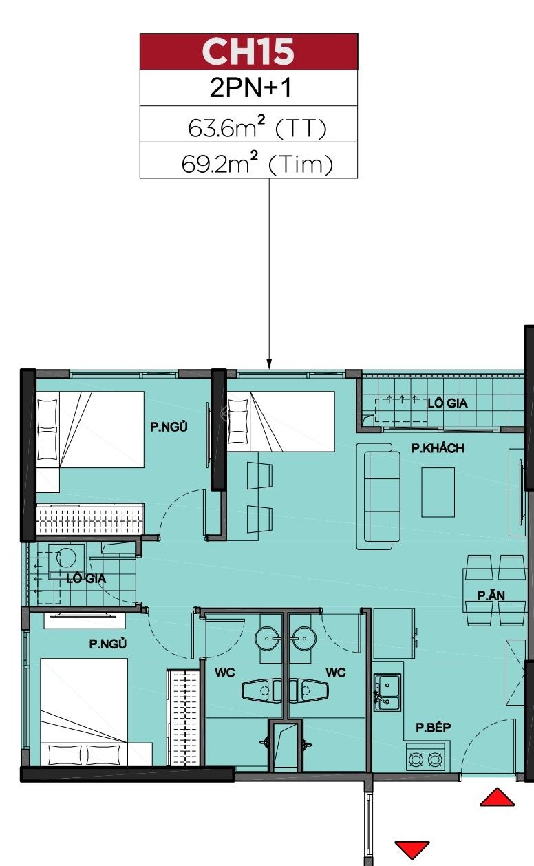 Giỏ hàng nội bộ vừa bung: 2PN+ Origami view Vườn Nhật giá sốc 3,568 tỷ "Nhận nhà ngay" đón Tết 2026