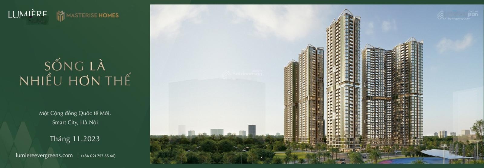 Bán căn 3PN tòa vip A1 phân khu Lumiere Evergreen Smart City, diện tích 88.3m2 giá nhỉnh 9 tỷ